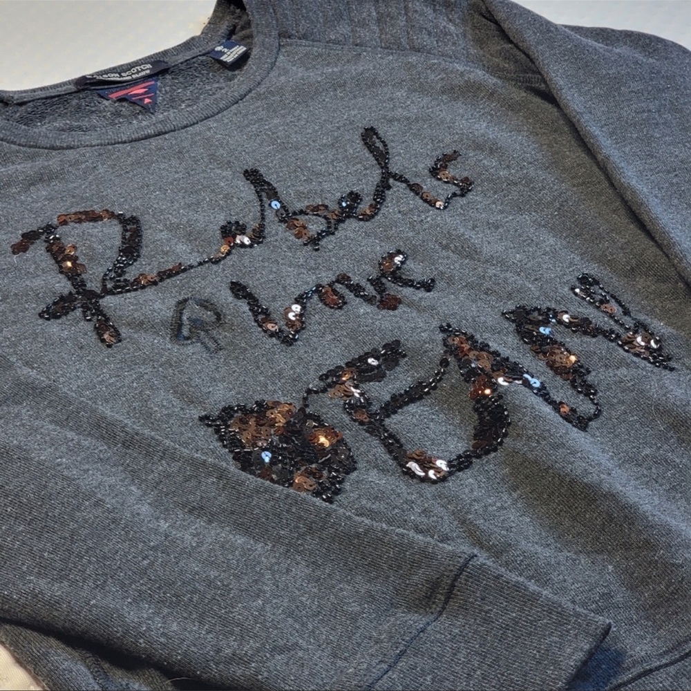 ✨2xHOST PICK✨Maison Scotch Rebels Love Dean Sweater - Picture 2 of 6